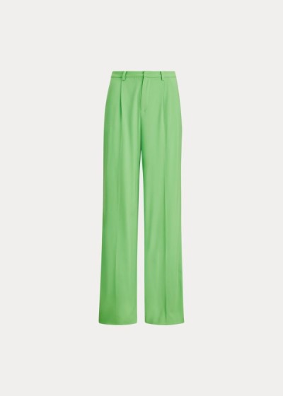 Pantalones Ralph Lauren Mujer Verdes - Winnifred Wool Crepe - BJZQY9328